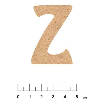 Earth & Bois Créations - Adhesive MDF Wood Alphabet 5 Cm Letter Z