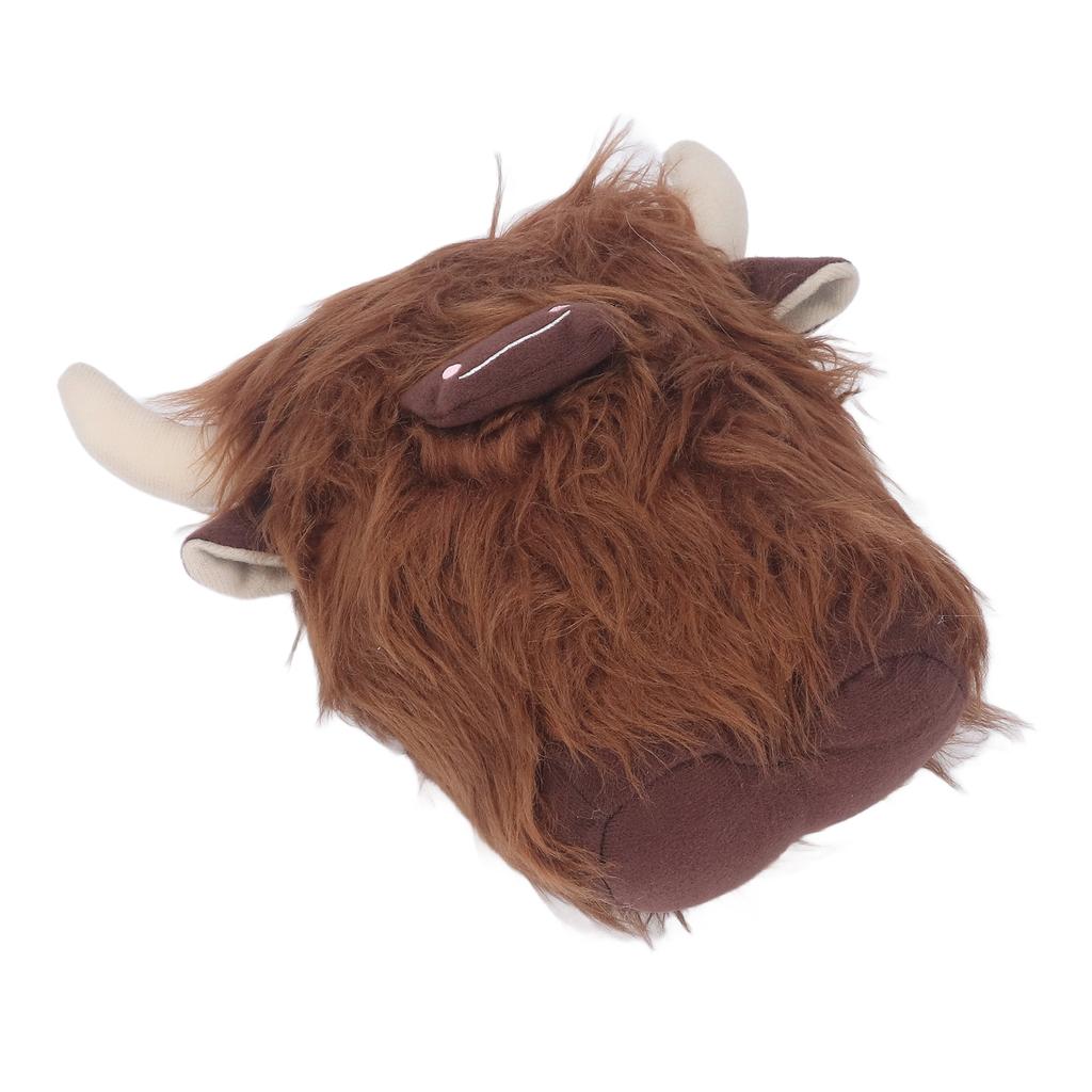 Highland Cow Plush Doll Simulation Soft Stuffed Faceless Cattle Toy for Home Decoration