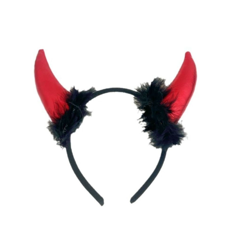 Decorations Devil Horns Headband Costume Glitter Headband Trendy Halloween Hair Band  Children