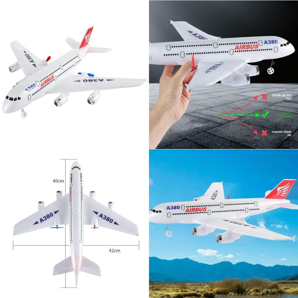 Dálkově ovládané letadlo A380 s LED světly pro kutily a letecké nadšence