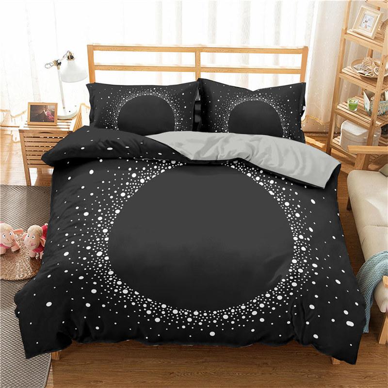 Starry Sky Bedding Set Boundless Abstract Galaxy Print Duvet Cover Microfiber Mysterious Outer Space Comforter Cover Twin Queen