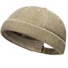 Hip Hop Hat Rolled-Cuff Harbour Hat Distressed Brimless Skull Hat Adjustable Washed Casual Hat for Outdoor Photo Props