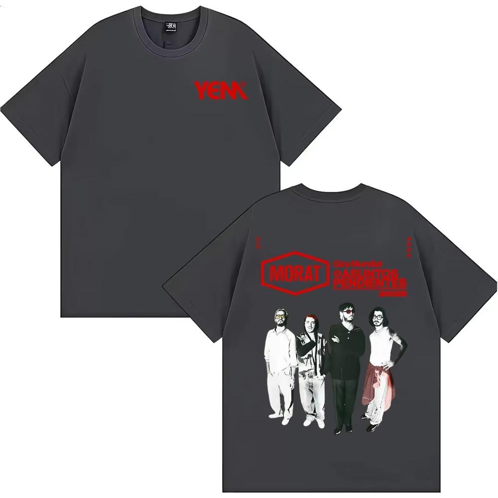 Band Morat Asuntos Pendientes Album 2025 Tour T-shirt Men's Women Harajuku Hip Hop Rock T Shirts Cotton Casual Oversized T-shirt
