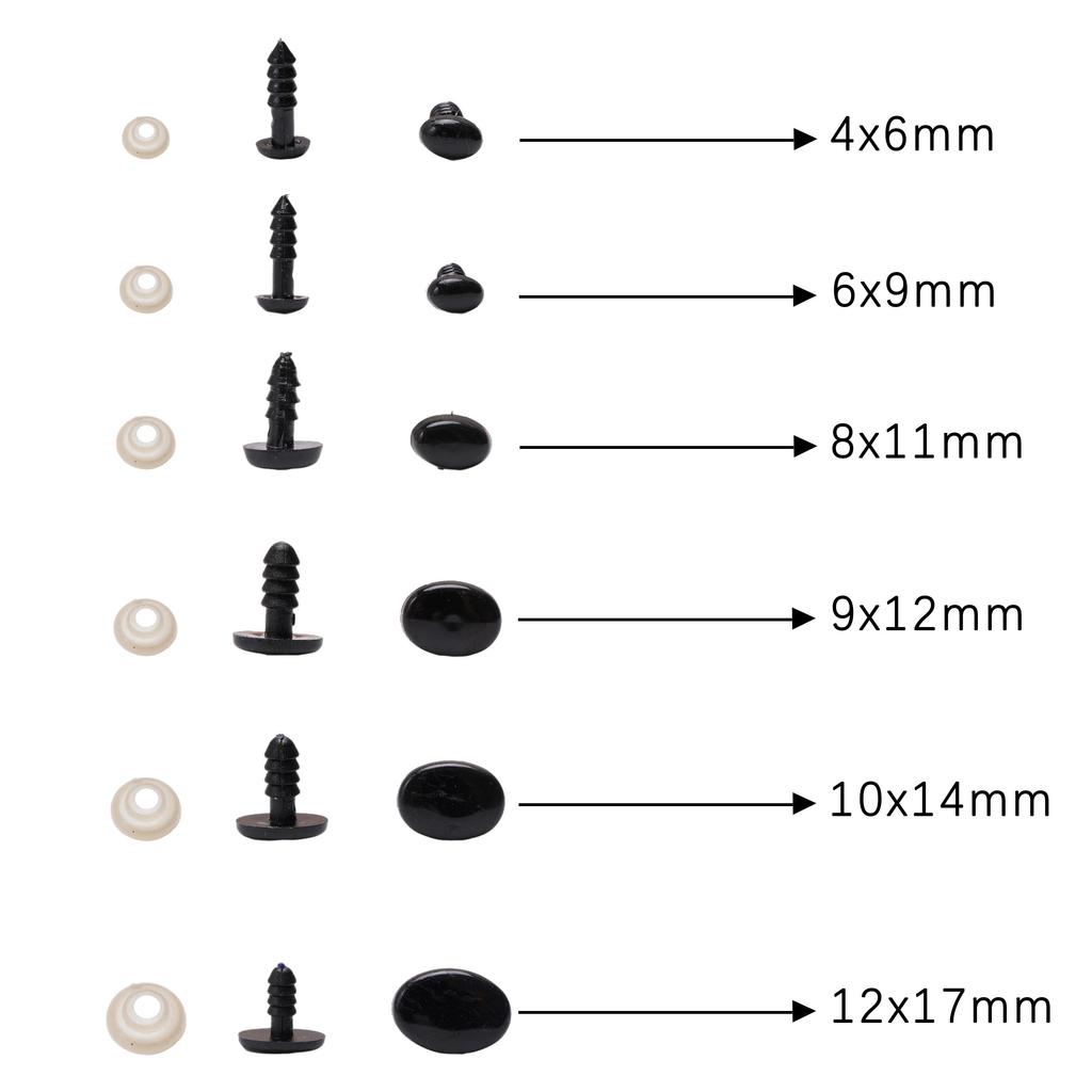 20-50Set Acrylic Oval Thread Doll Eyes for DIY Bear Gog Pet Doll Accessories