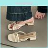 Summer French Casual Flat Shoes With Bow Knot For Women Daily Wear