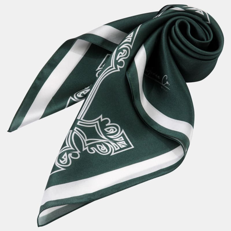 RECLOW CROSS SILK SCARF KHAKI Scarf