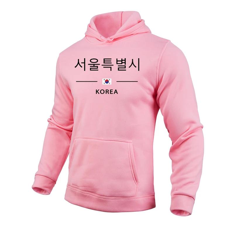 Seoul Korea Fashion Hoodies for Men High Quality Hooded Long Sleeve Pullover Male Home Outdoor Casual Sports Fitness Sweatshirts
