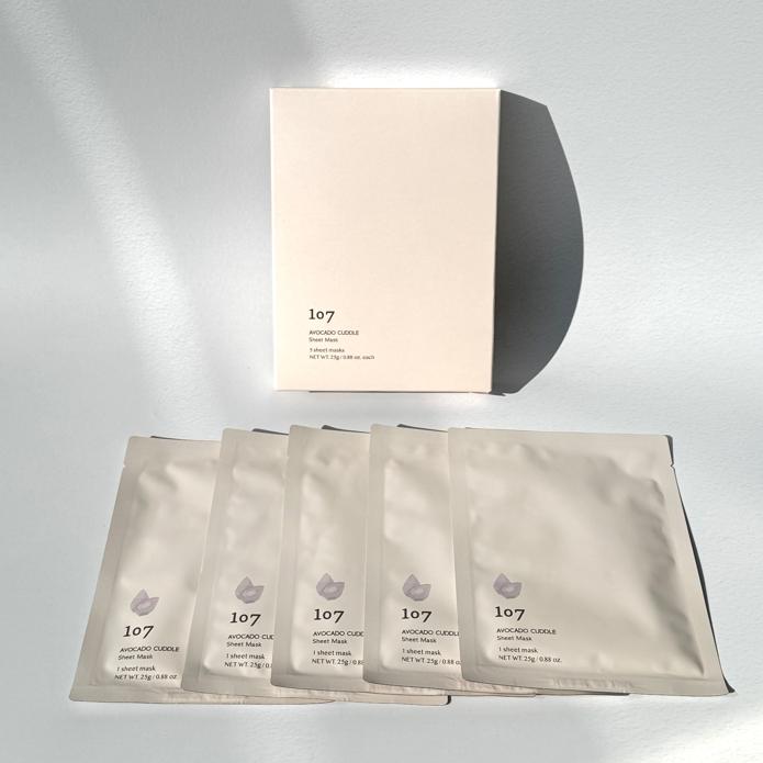 107 AVOCADO CUDDLE Sheet Mask (5 Sheets Set)
