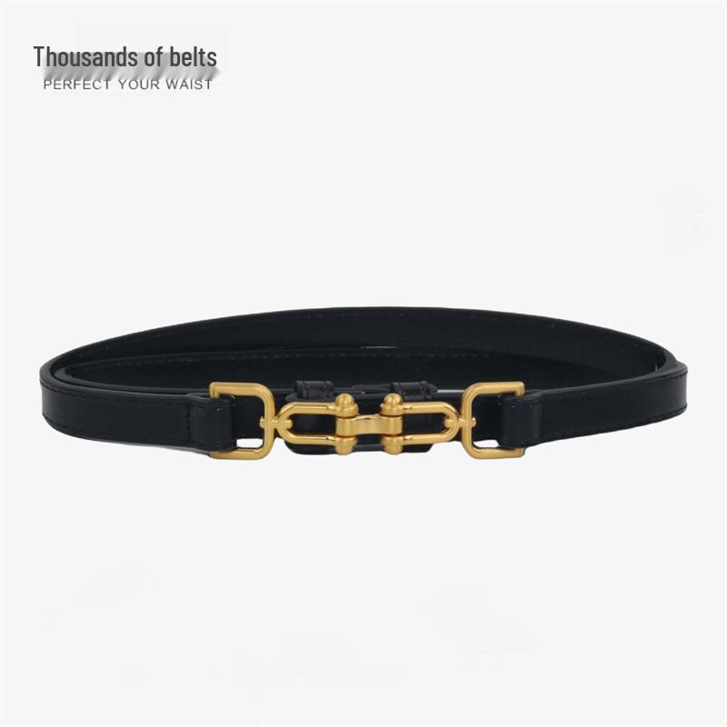Women's Genuine Leather Retro Skirt Belt - 2023 High-End Design for Sweaters & Outerwear.