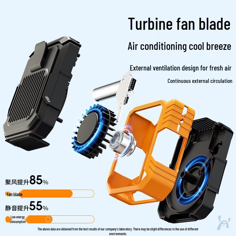 Portable Waist/Neck/Handheld Fan - USB Rechargeable, Clip-On, Ideal for Outdoor and Construction Site Use
