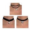 Fashion Small Star Heart Pendant Necklace Simple Layered Choker Necklace Hip Hop Y2k Jewelry Adjustable Clavicle Chain