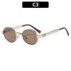 European and American fashion new retro personalized metal sunglasses high sense trend versatile street sunglasses Internet celebrity glasses