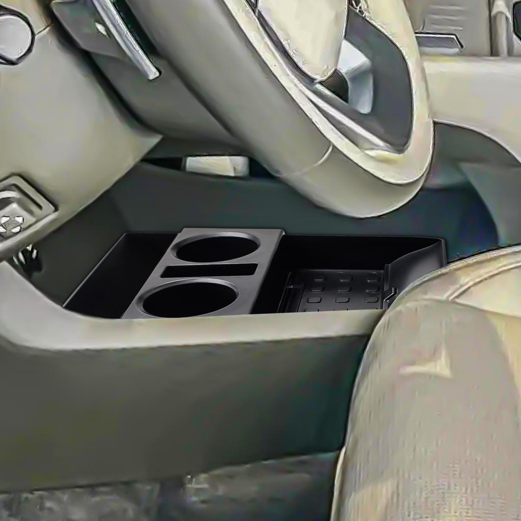 Center Console Organizer 2PCS For 2025 Hyundai Santa Fe Lower Cup Holder Armrest Storage Box Center Console Tray ABS Accessories