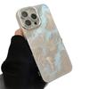 Glacier Pattern Phone Case & Lens Protector for iPhone 13/14/15/16 Promax - Glitter High-End Niche Design