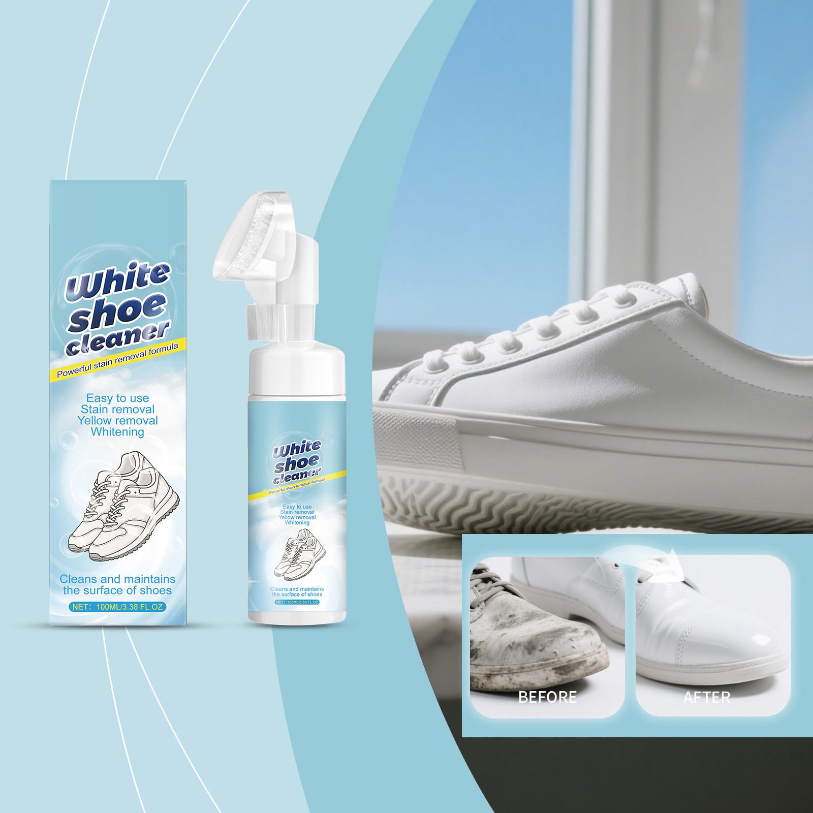 

Пена для чистки обуви может удалить грязь, не повреждая обувь, а пенная текстура сохраняет верх обуви чистым, 100 мл One Size белый