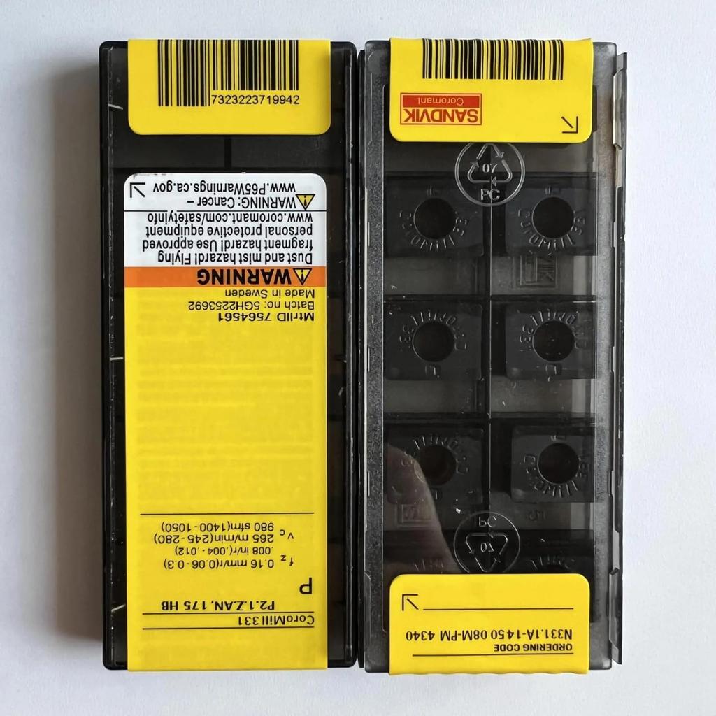 Original Sandvik / N331.1A-145008M-PM 4340 /Carbide CNC Blade 10 PCS