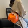 SWIMADE Oxford Dome Bag, Canvas Bag, Shoulder Bag, Crossbody Bag Regular Women's Orange/Black/Ecru RZ-7005