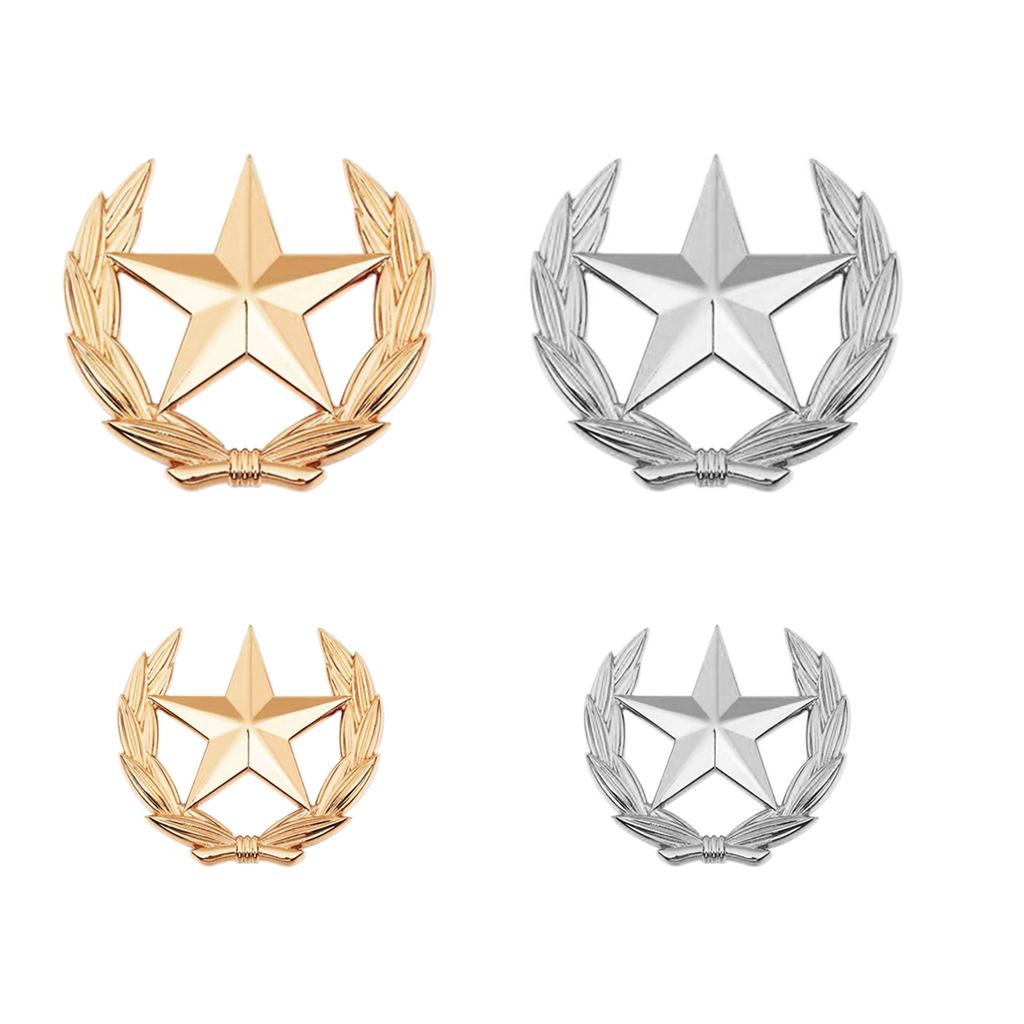 Stylish Wheat And Star Emblem Brooch Alloy Vintage Pin Wheat Star Brooch Pin For Clothing Accessories Lapel Decor
