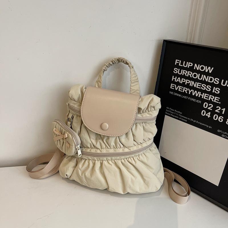 

Трендовая повседневная студенческая сумка 2025 Новая модная универсальная складная сумка-рюкзак большой вместимости на плечо 30*9*29