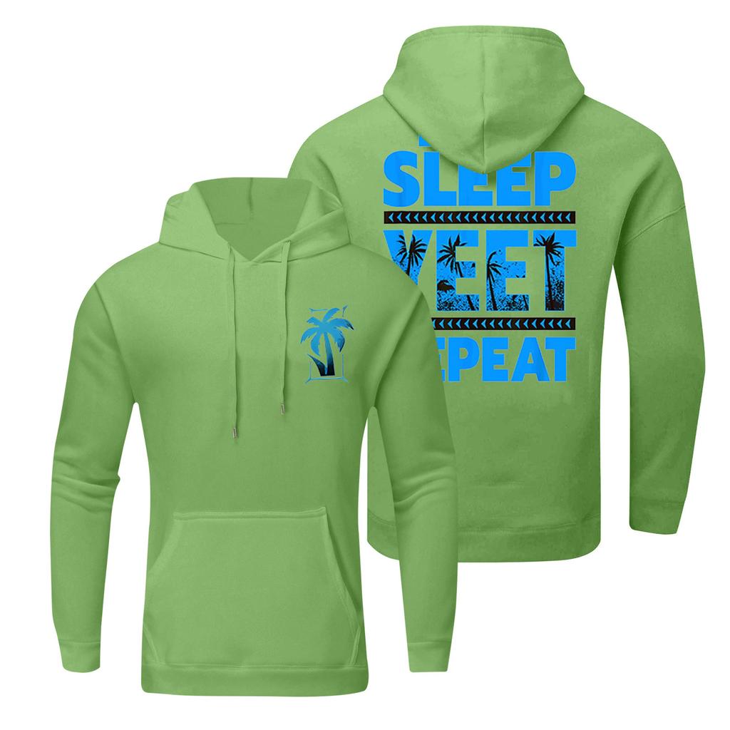 Wiosenna męska bluza z kapturem z nadrukiem, codzienna, luźna, opadające ramiona