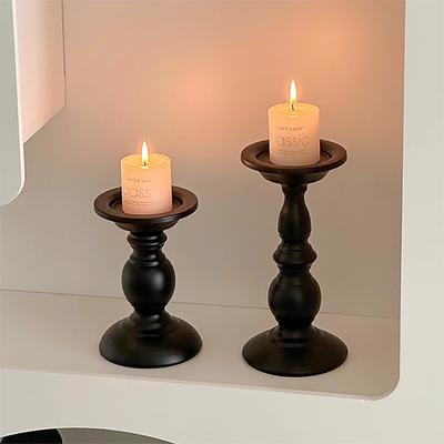 Candle Candle Nordic Modern Interior Nordic and Korean Antique Mini Holder, Stand, Object, Stylish, Ornament, Decor, Style, Display, Style, Black,