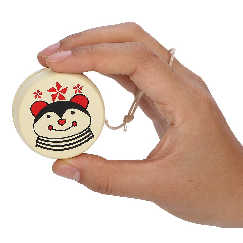Cute Cartoon Pattern Wooden Yoyo Ball Toy Early Education Teaching Toy for Kid Child (Bee)