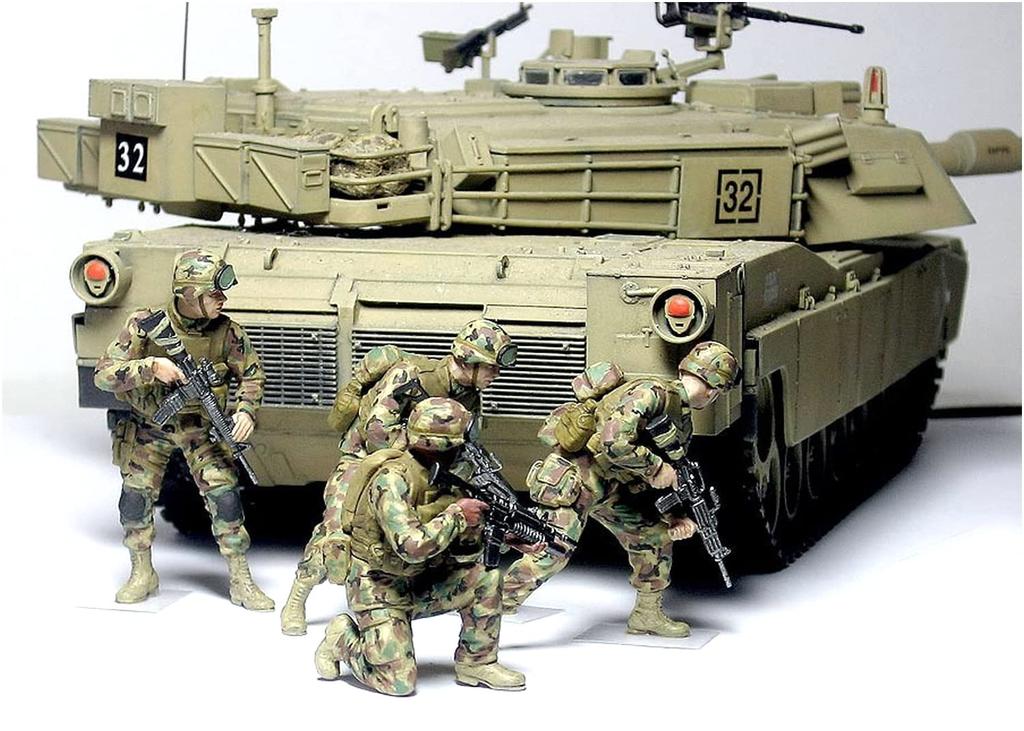 Master Box 1/35 Scale US Marine Corps Middle East Security Deployment with Various Equipment, Set of 4 Plastic Model Kits, MB35075
