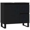 VidaXL Armoire de salle de bain noir 65x33x60 cm bois d'ingénierie 831613