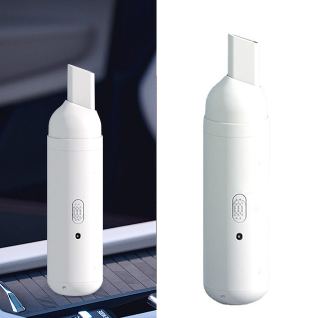 Car Vacuum Cleaner Low Noise USB Charging Mini Handheld Cordless Vacuum Cleaner White