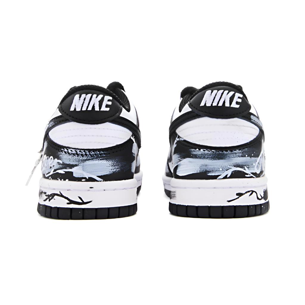 Nike Dunk Abrasion Resistant Breathable Abrasion Resistant Breathable Low Top Skateboard Shoes Unisex Black White DD1391-100(Team1461-)