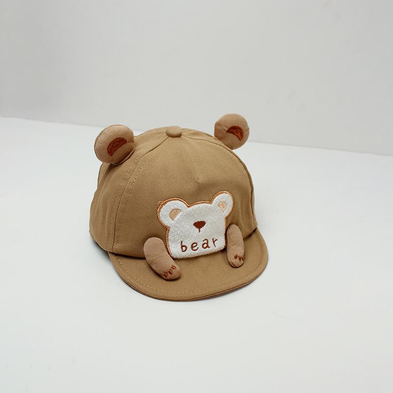 

Spring & Autumn Baby Bear Baseball Cap - Soft, Cute, Versatile Hat for Boys & Girls 48cm/6-12 Months хаки