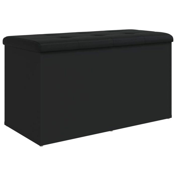 VidaXL Storage Bench, Storage Chest with Cushion, Organizer for Clothes Toys Hallway Living Room, Modern, Black 835048