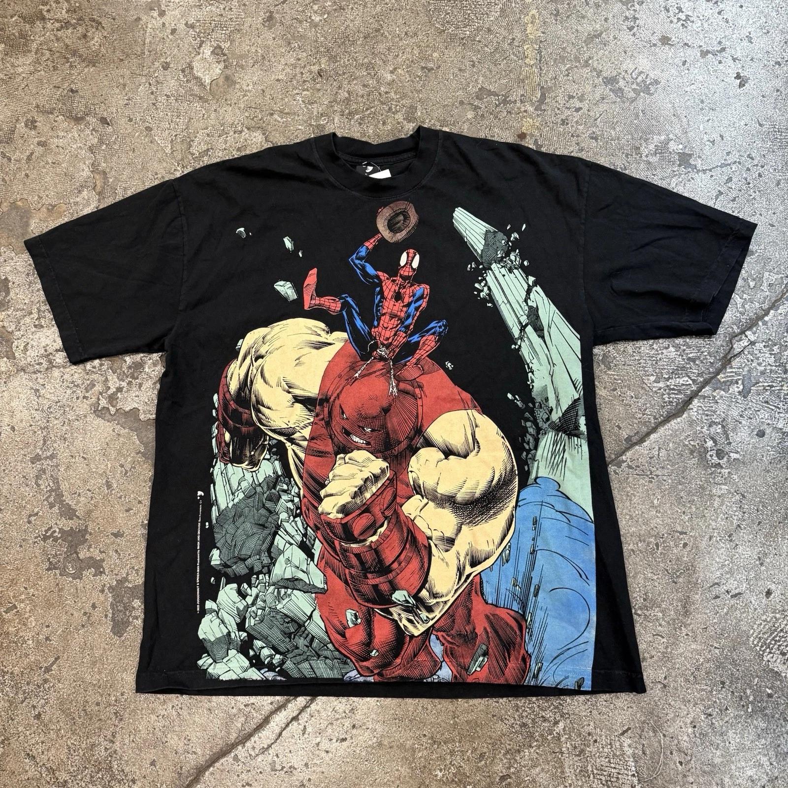 

Marvel Spiderman Vintage 90s Boot Graphic Shirt Licensed 2023 Men’s XL S