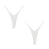 2 Pezzi Perizoma Cotone Doppio Strato a Taglio Alto Slip Bikini Donna G-string Biancheria Intima con Elastico Sottile Doppia Cintura