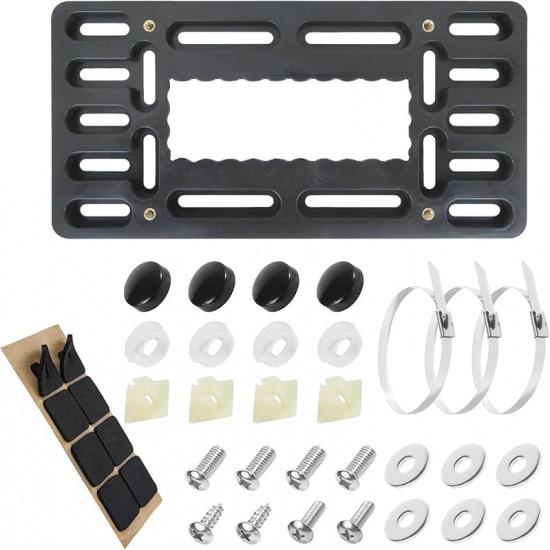 License Plate Bracket Holder, Front License Plate Bracket, No Drill Front Plate Mount, Licenses Plates Brackets Bumper, License Plate Covers with чёрный