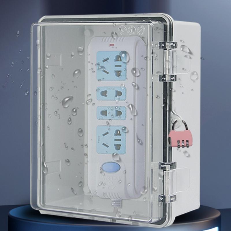 Outdoor Waterproofed Electrical Box with Lock for Child Safety and Weather Protecting in Garden Patios