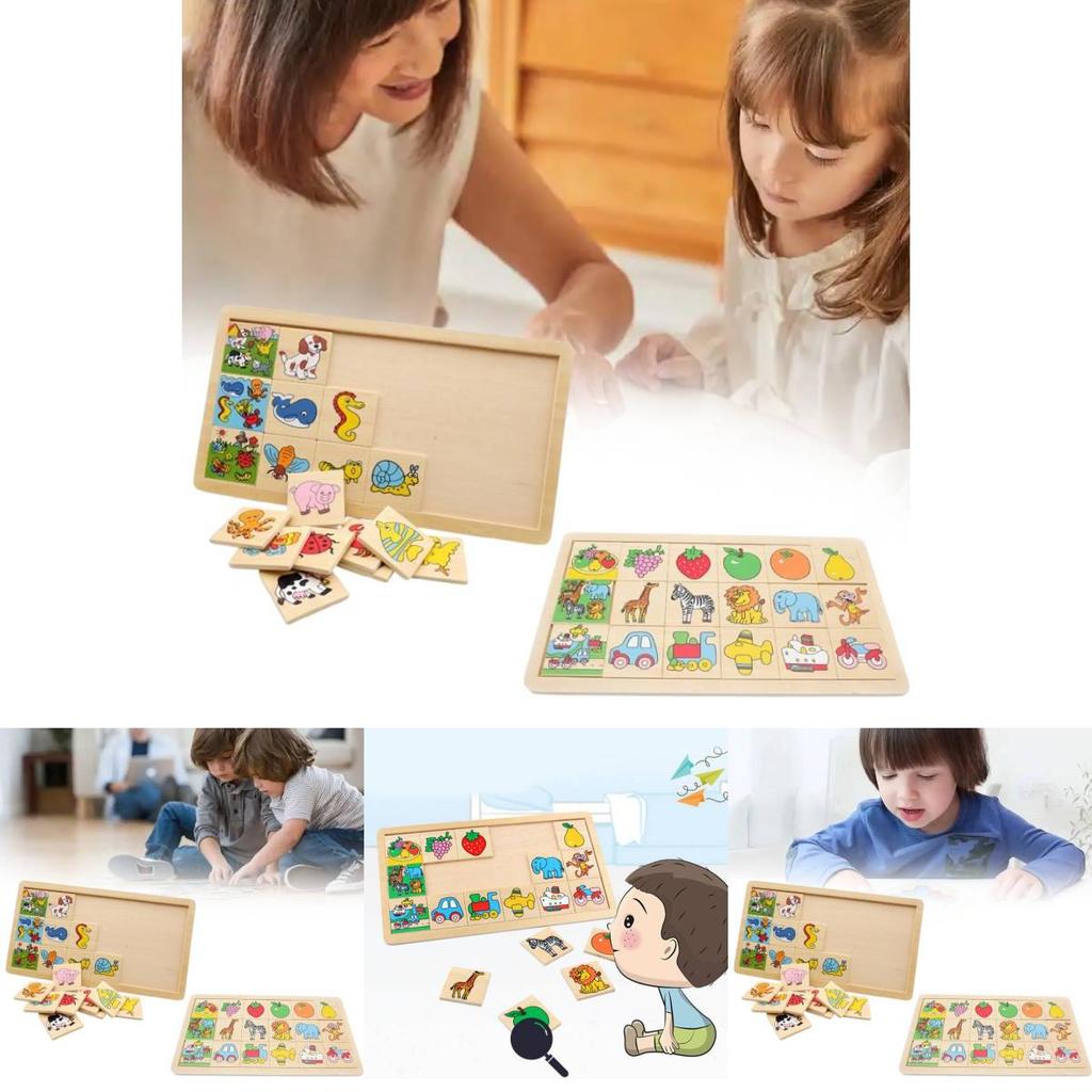 Frozen Wooden Puzzle Board With Animal And Fruit Themes For Toddlers Characters Included