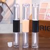 1Pcs Double-Ended 2-In-1 Oval Flat Empty Lip Gloss Tubes With Wand Leak Proof Refillable Packaging Plastic Bottle Travel Kit