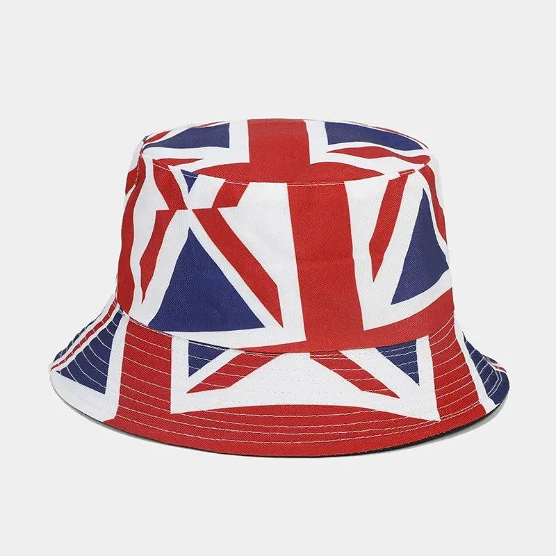 Spring and Summer Cotton Print Bucket Hat Fisherman Hat Outdoor Travel Sun Cap for Men and Women 129