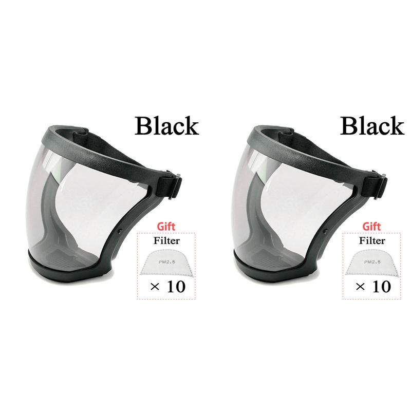 Full Face Shield Transparent Safety Mask With Filthers Oil-splash Proof Eye Facial Anti-fog Head Cover Work Protection Glasses