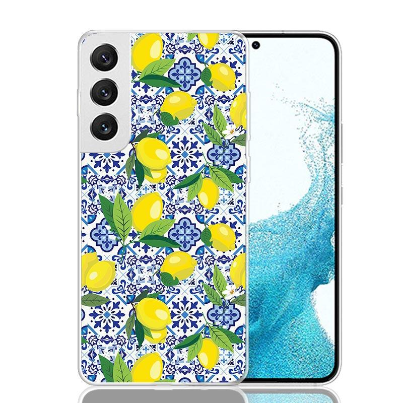 Mediterranean Lemon Phone Case For Samsung Galaxy S26 S25 Edge S24 S23 FE S22 Ultra S21 Plus S20 + Fundas Cover Coque Galaxy S25