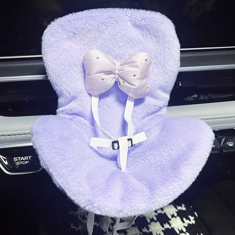 Ventilation Plush Safety Seat Car Air Outlet Decoration Doll Car Interior Decoration for 17cm Labubu Doll
