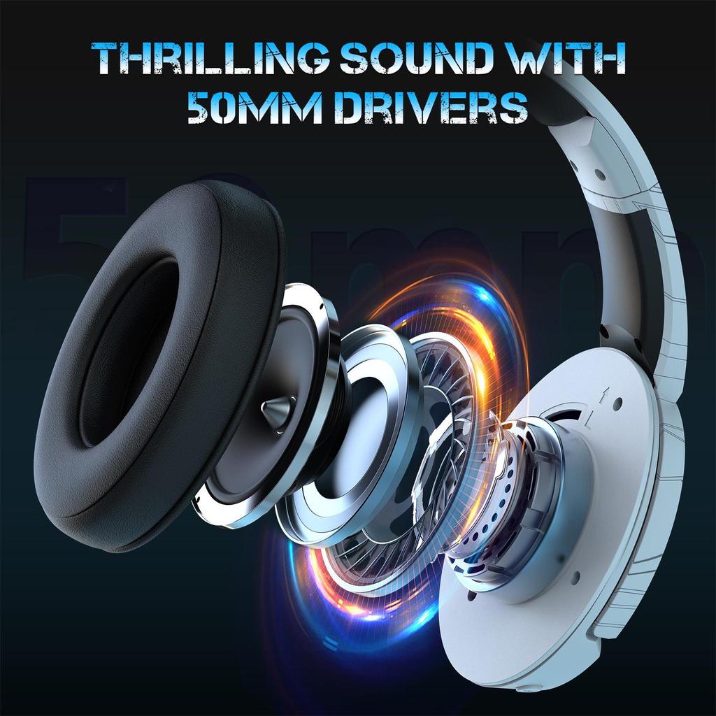 NUBWO G08 Wireless Over-Ear Gaming Headset - Stereo 2.4G Bluetooth for E-sports & PUBG
