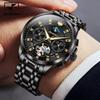 Orologio Meccanico Automatico Multifunzione Marca JINSHIDUN Tourbillon Orologio da Uomo Orologio da Uomo