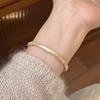 Women's Ethnic Sterling Silver 9999 Bracelet with Gold Inlay, Enamel Blooms, & Four-Leaf Clover Design
