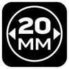 Podkładki z pianki okrągłe samoprzylepne, czarne 20mm, 20 szt.