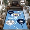 Manchester City Personalized Text Area Rug Perfect for Balcony Playrooms Study Room Kitchen Antislip Carpet Decorate Offices Gift for Festivals