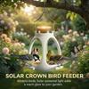 LED Light Solar-powered Bird Feeder Large Capacity Bird Feeding Station  Garden Decoration