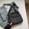 Kleine Vierkante Tas - Dames Anti-diefstal Flip-top Tas - Dames Tas - Kleine Mobiele Telefoon Tas - Spijkerstof Crossbody Tas