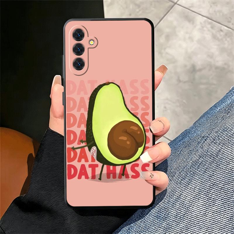 Cartoon Cute Avocado Soft Phone Case for Samsung A17 A37 A57 A16 A26 A36 A56 A15 A25 A35 A55 A14 A24 A34 A54 A13 A23 A33 A53 A52